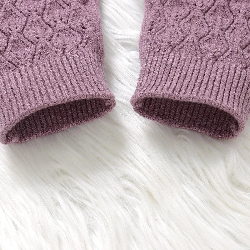 Baby Girls Knit Rompers Sleeveless One Piece Newborn Infant Solid Jumpsuits 0 - 18 Months Toddler Spring Autumn Outfits - BabyHaven