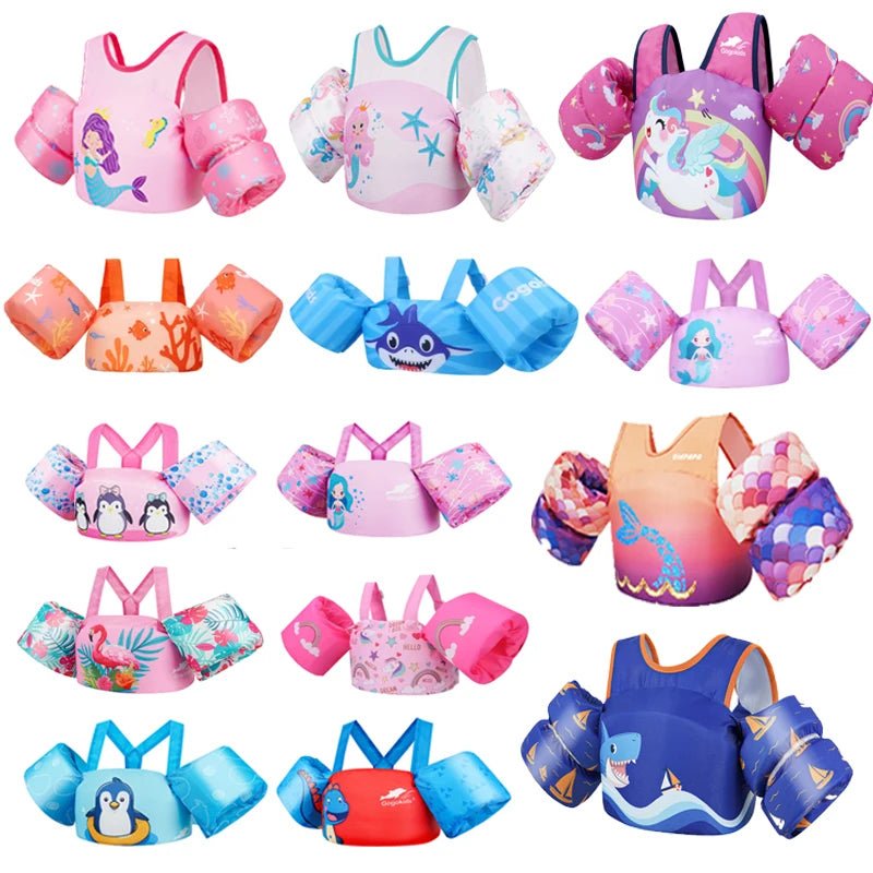 Swim Buoyancy Vest Baby Swim Vest Swimming Ring Tube For Kids Swimming Arm Rings Life Jacket Flosat Water Play Equipment - BabyHaven