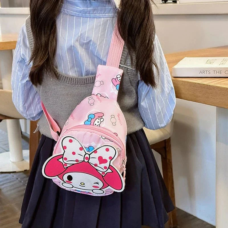 Charming Hello Kitty bag for kids with durable canvas, colorful design, and comfortable straps.