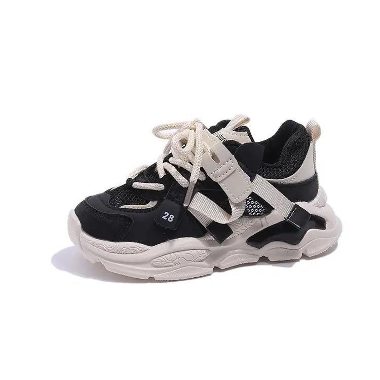 Kids Sport Shoes Fashion Cross - tied Mesh Breathable Boys Sneakers Spring Autumn Children Girls Outdoor Running Shoes - BabyHaven