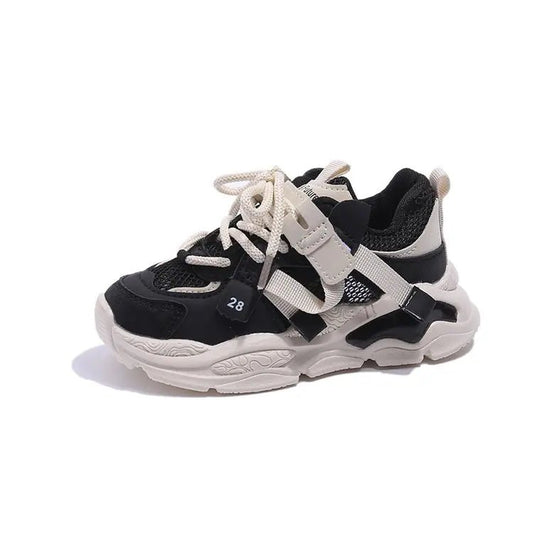 Kids Sport Shoes Fashion Cross - tied Mesh Breathable Boys Sneakers Spring Autumn Children Girls Outdoor Running Shoes - BabyHaven