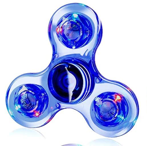LED Light Up Fidget Spinner Luminous Finger Toy for Stress Relief - BabyHaven