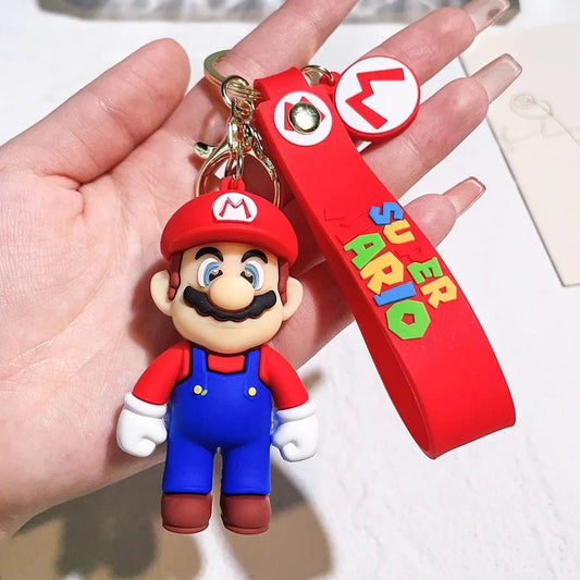 Super Mario 3D Cartoon Keychain Mario Bros Characters Model - BabyHaven