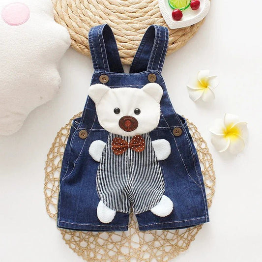 Summer Overalls Shorts Boys Girls Denim Jumpsuits - BabyHaven