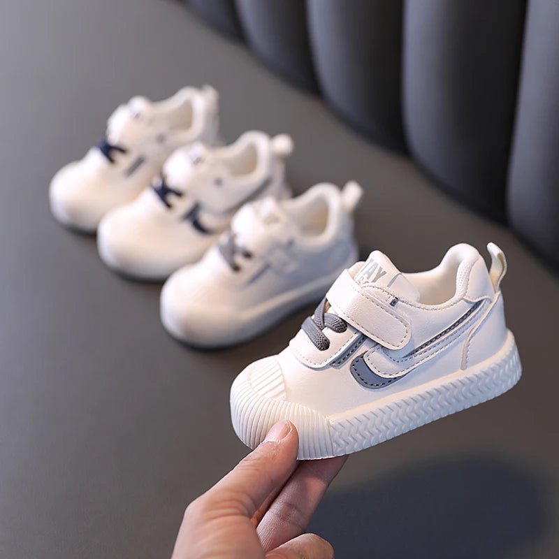 Spring And Autumn Learning Walking Casual Dad Shoes White - BabyHaven