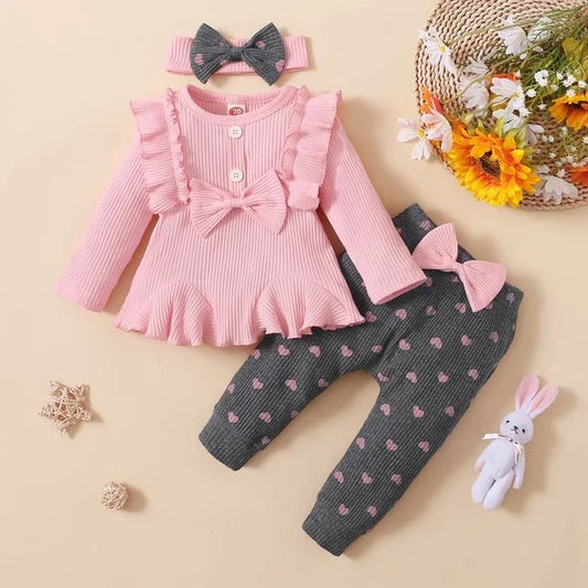 Newborn Baby Girl Clothes Set 3 - 24 Months Floral Outfit - BabyHaven