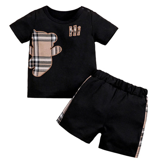 Baby Clothes Set Infant Tees Shorts Cute Bear - BabyHaven