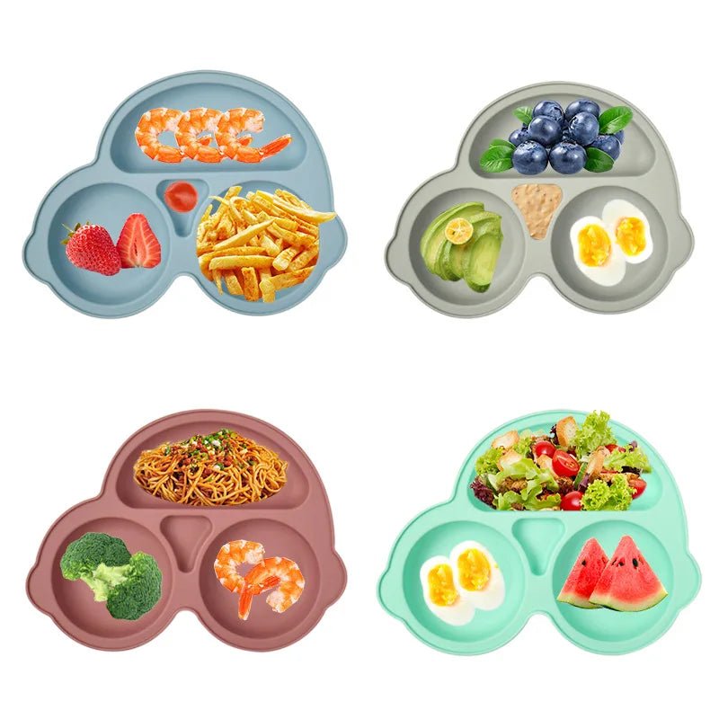 Baby Safe Silicone Dining Plate Suction Cartoon Bowl - BabyHaven