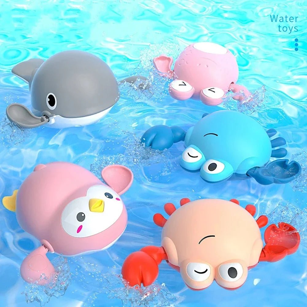 Baby Bath Toys Kids Swimming Clockwork Dolls Play Water Fun - BabyHaven