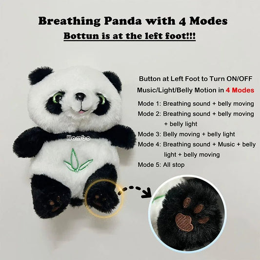 Breathing Bear Panda Newborn Soothing Musical Plush Teddy - BabyHaven