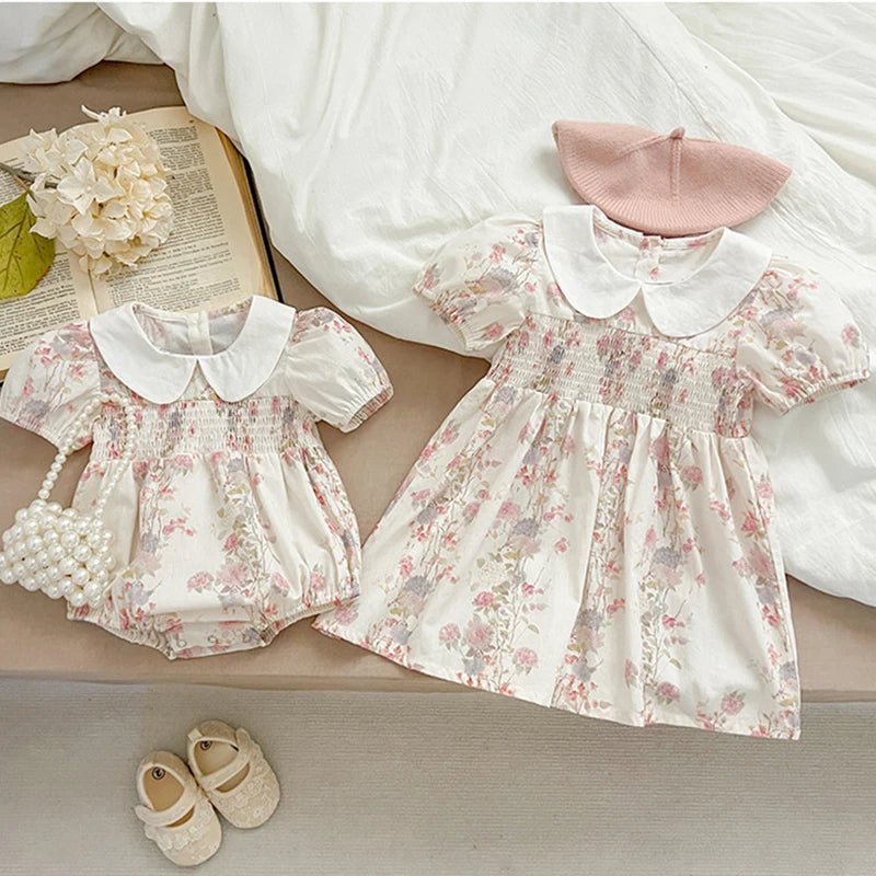 New Summer Sister Match Outfits Pink Princess Dress Set - BabyHaven