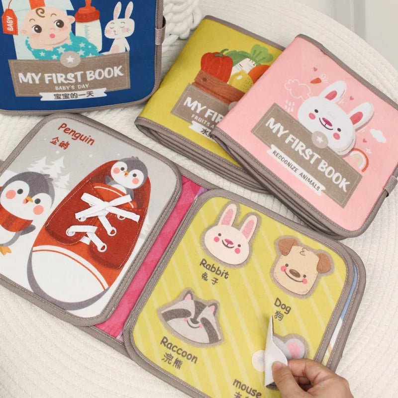 Quiet Book for Toddler Animal Cognitive Fabric Activity - BabyHaven