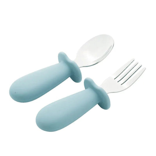 2pcs/Set Baby Tableware Children Utensil Stainless Steel - BabyHaven
