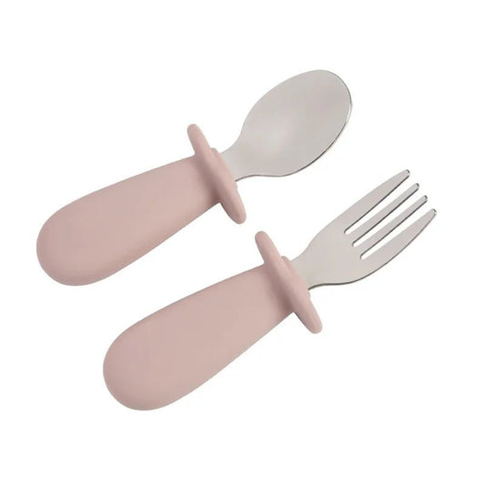 2pcs/Set Baby Tableware Children Utensil Stainless Steel - BabyHaven