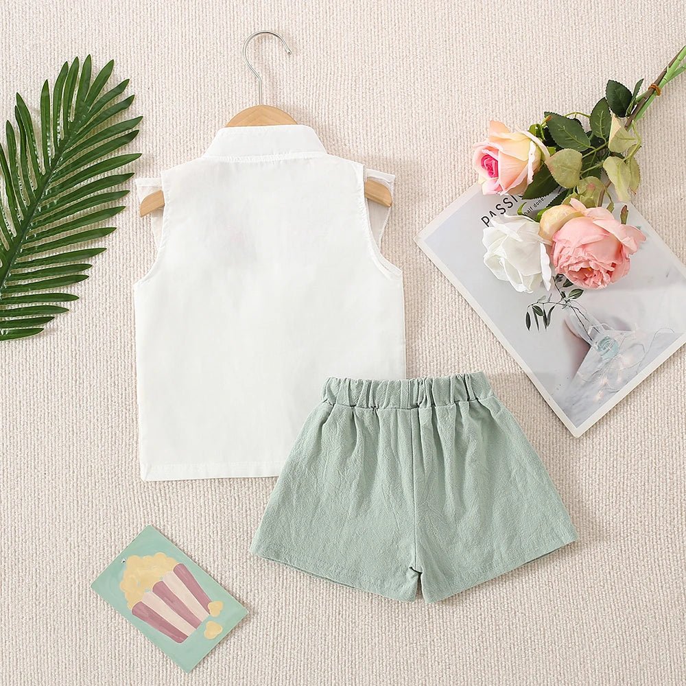 (0 - 3 Years Old) Summer Baby Girl Cotton Flower Top Set - BabyHaven