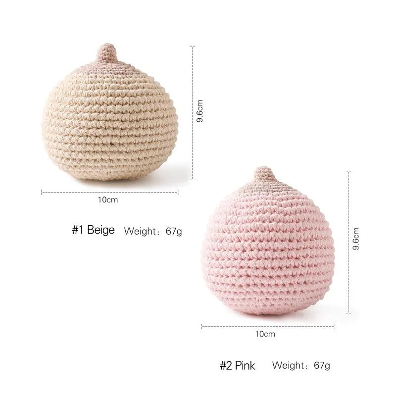 1pc Baby Teether Crochet Boob for Kids Handmade Breastfeeding Models Soothe Toy Babies Gift Children's Toy - BabyHaven