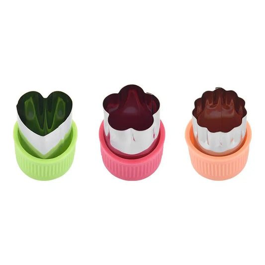 3Pcs Baby Food Shape Cutter Cartoon Star Heart Moulds - BabyHaven