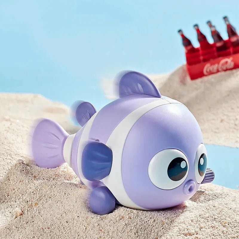 Baby Toys Wind Up Fish Toys Tail Wagging Fish Kids Bath Toys Development Learning Tummy Time Crawling Toy for Babies 6 12 - BabyHaven