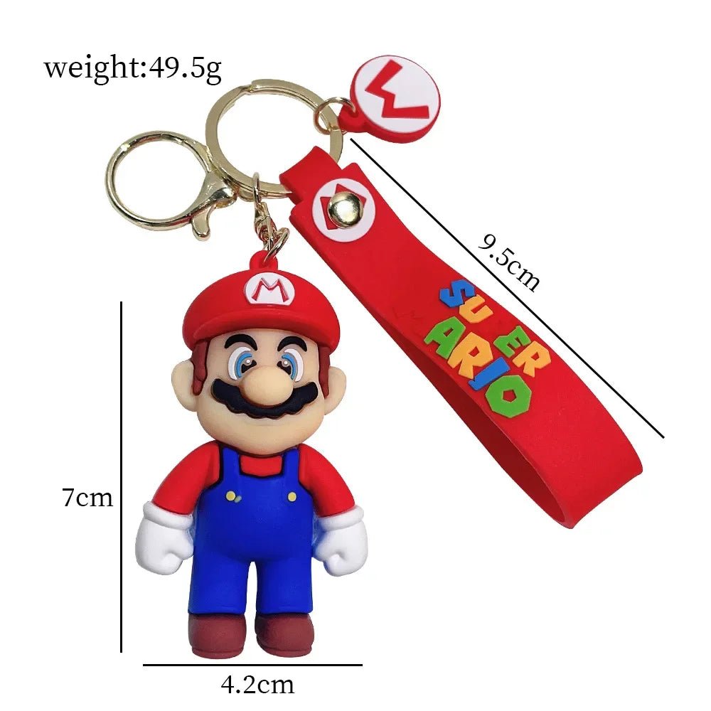 Super Mario 3D Cartoon Keychain Mario Bros Characters Model - BabyHaven