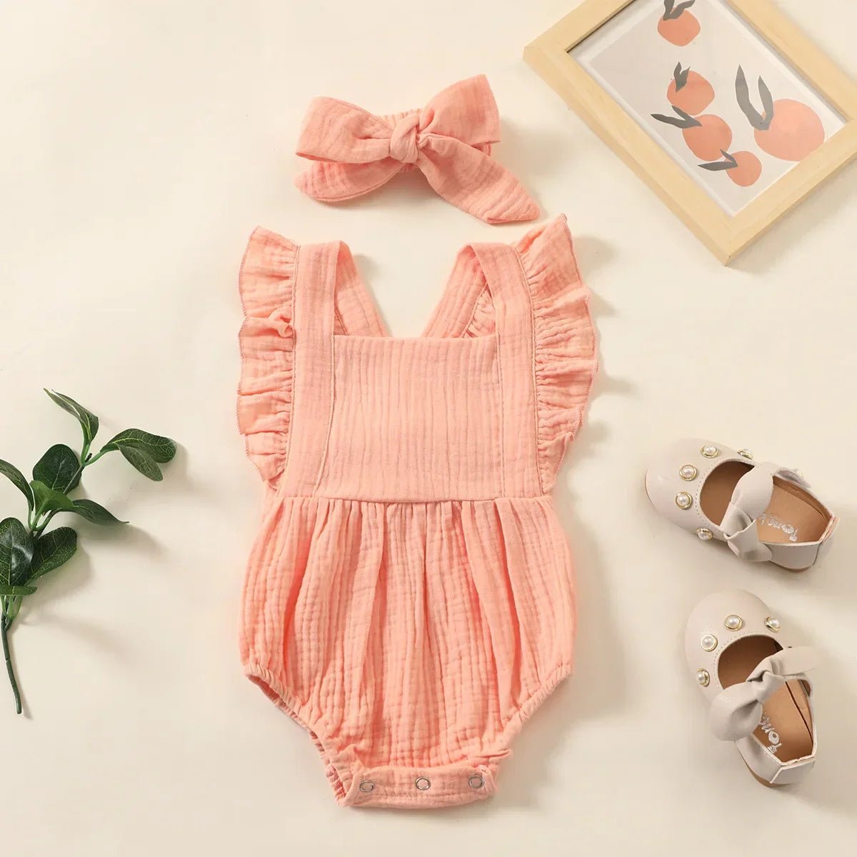 Summer Newborn Infant Baby Girls Romper Headband Outfit - BabyHaven