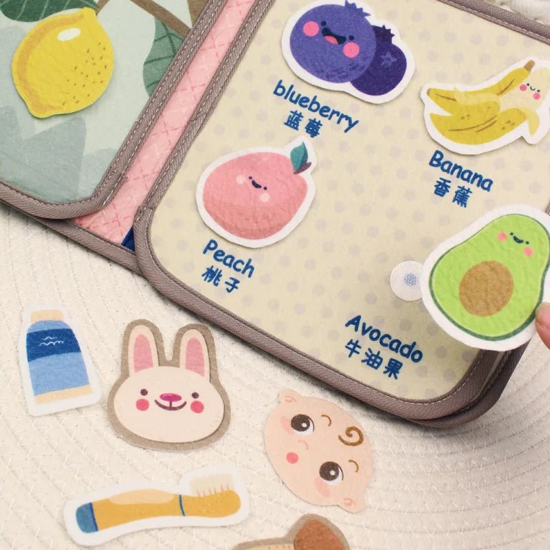 Quiet Book for Toddler Animal Cognitive Fabric Activity - BabyHaven