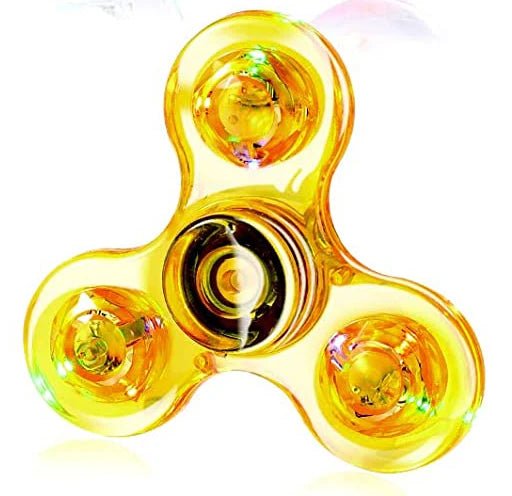 LED Light Up Fidget Spinner Luminous Finger Toy for Stress Relief - BabyHaven