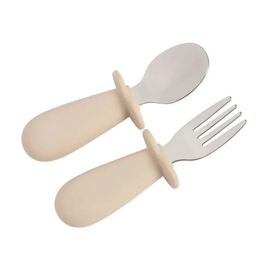 2pcs/Set Baby Tableware Children Utensil Stainless Steel - BabyHaven