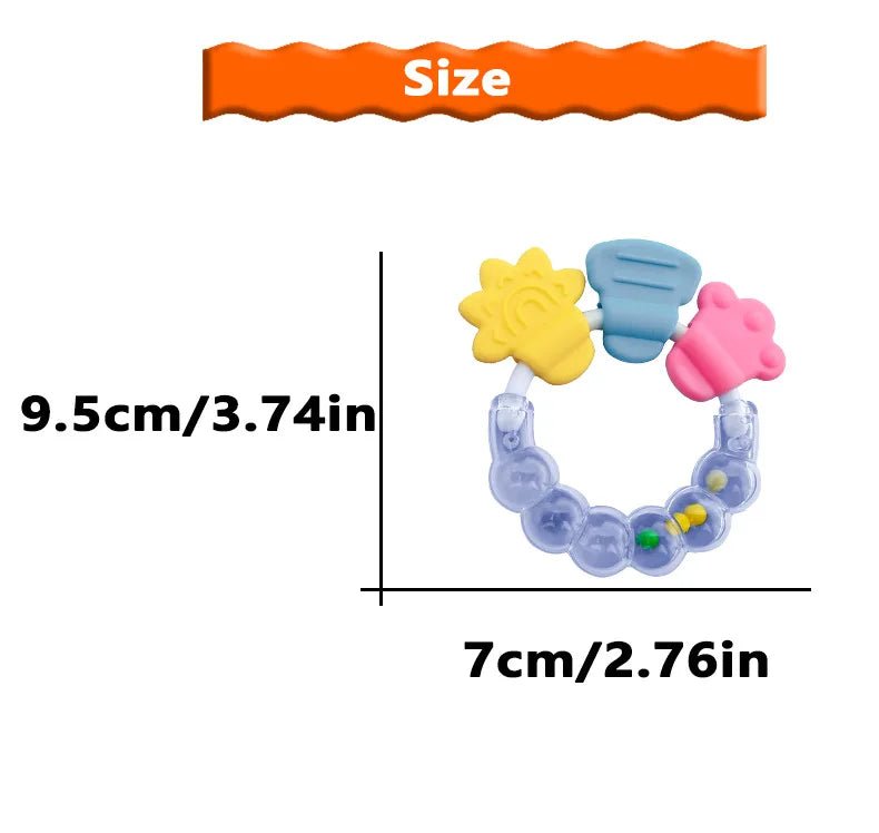 Baby Fruit Style Soft Rubber Rattle Teether Toy Kid - BabyHaven