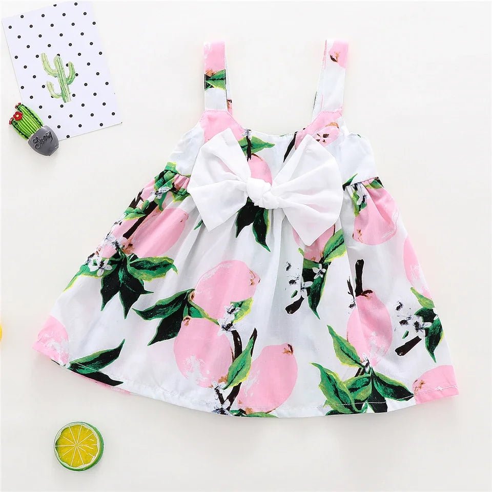 New Cute Printed Sleeveless Newborn Princess Dress - BabyHaven