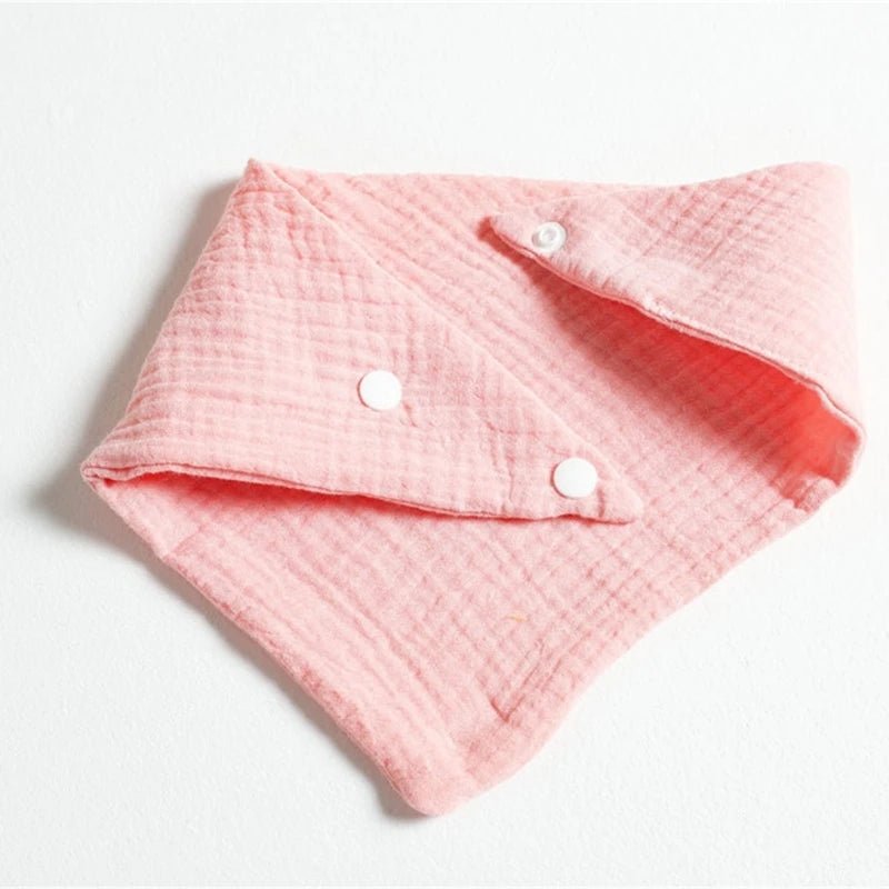 3Pcs/Lot Baby Muslin Bibs Soft Cotton Solid Color Bibs - BabyHaven