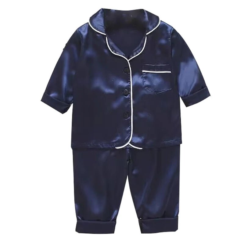 Pajamas Set Silk Satin Trousers Set - BabyHaven