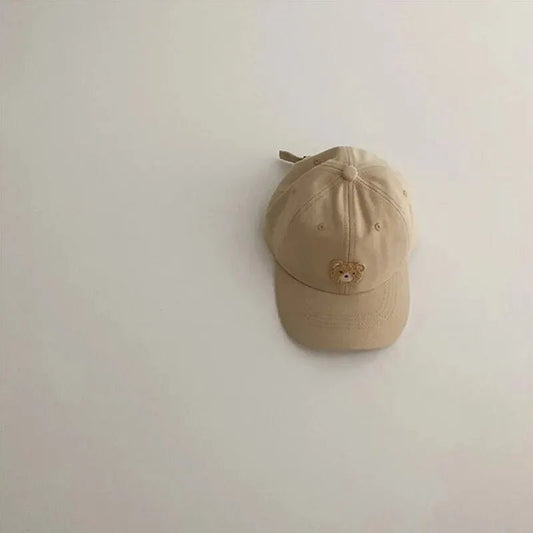 Cute Bear Embroidery Kids Baseball Cap Adjustable Soft Cotton Breathable Sun Hat for Toddler Boys and Girls - BabyHaven