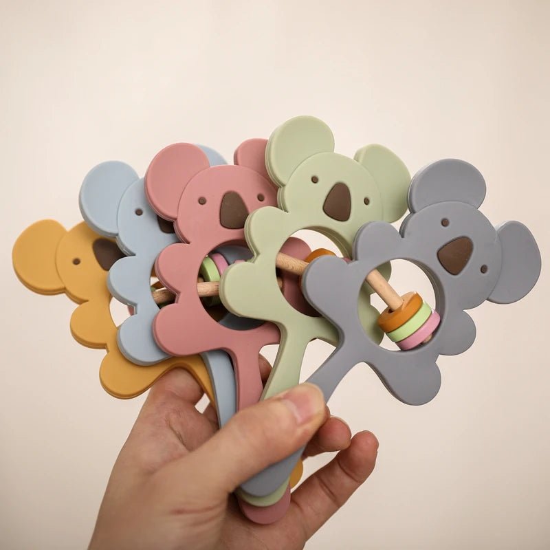 1PC Silicone Teether Koala Elephant Rattles BPA Free Toys - BabyHaven