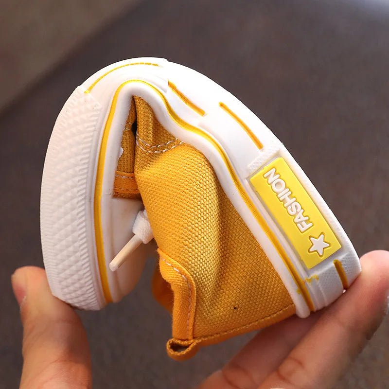 Spring New Kids Canvas Shoes Solid Red Unisex Sneakers - BabyHaven