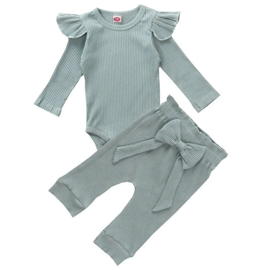 Infant Autumn Baby Girl Clothes Pant Sets Spring Autumn Newborn Children's Top and Bottom Clothes Sets Baby Items Clothing - BabyHaven