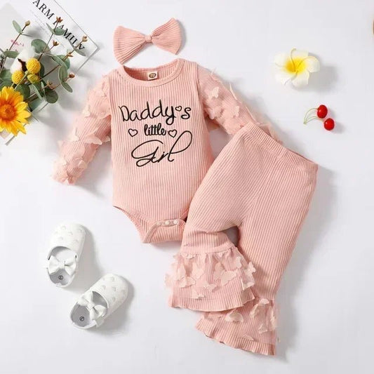 Newborn Baby Girl Clothes Set 3 - 24 Months Floral Outfit - BabyHaven