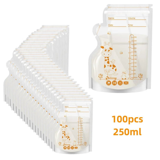 Giraffe 100pcs Breastmilk Storage Bag No Leak BPA Free - BabyHaven