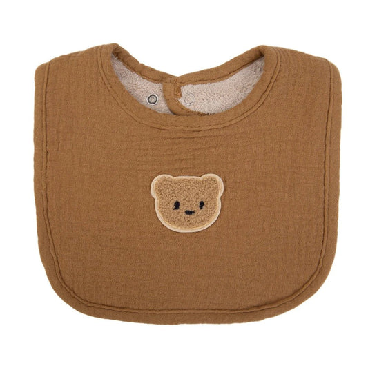 Cute Bear Muslin Cotton Baby Bibs U - Absorbent Pockets - BabyHaven