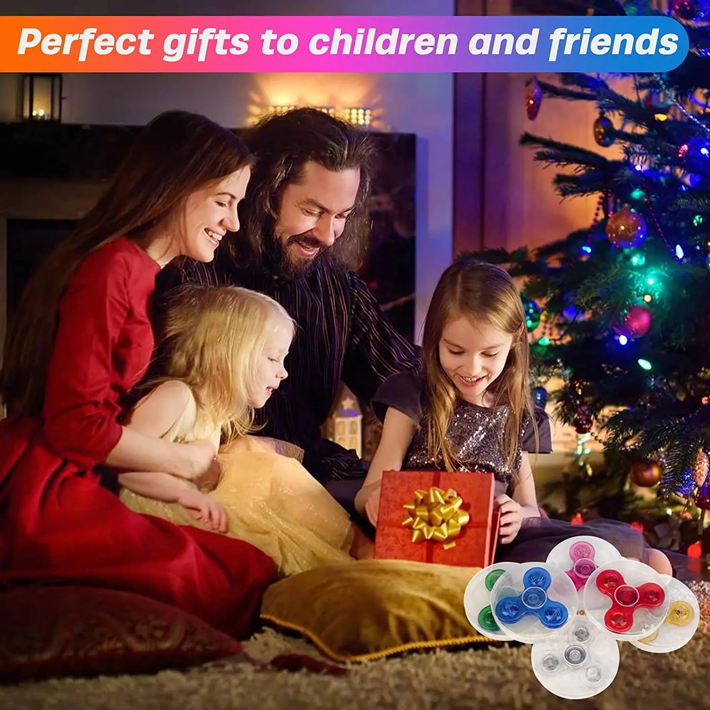 LED Light Up Fidget Spinner Luminous Finger Toy for Stress Relief - BabyHaven