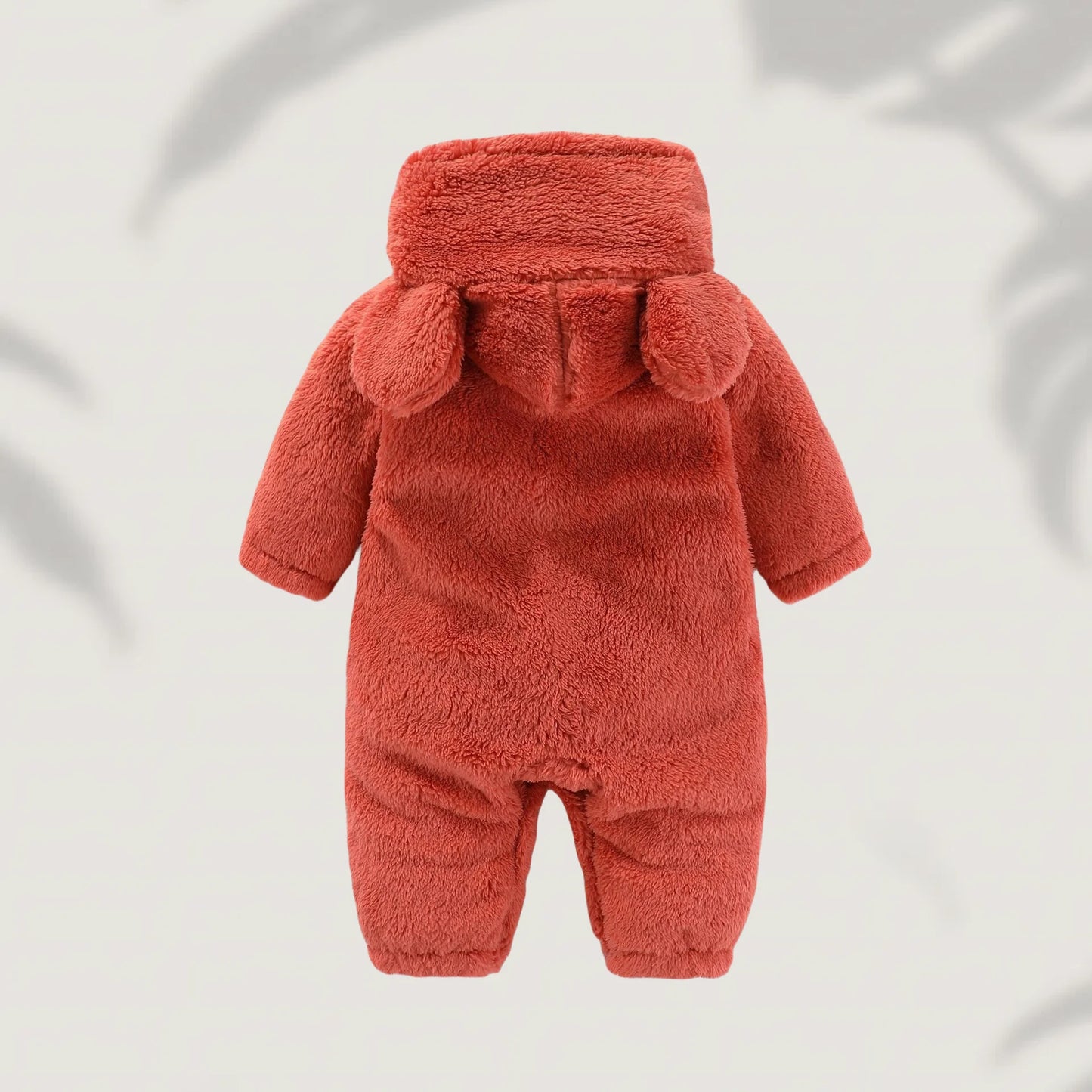 Winter 0-12M Newborn Baby Girls Boys Warm Fleece Bear Ear Romper Jumpsuit Thick Cozy Multi-Color Infant Hooded Jumpsuit