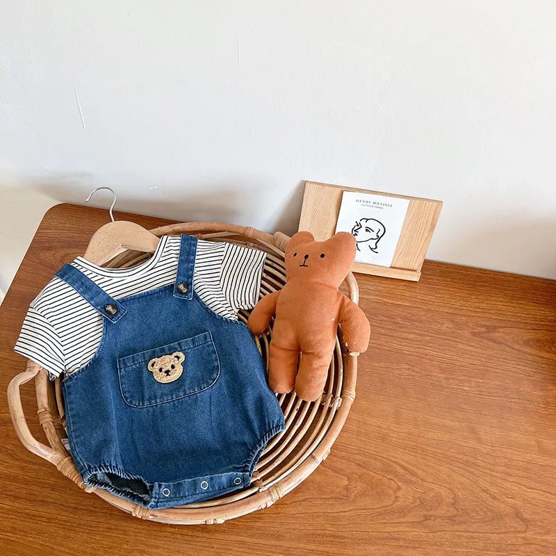 Summer Cool Toddler Baby Clothing Set Striped T-shirt - BabyHaven