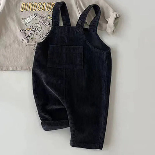 New Spring Toddler Baby Boys Girls Solid Corduroy Suspander Romper Soft Kids Basic Playsuit Jumpsuit Clothing - BabyHaven