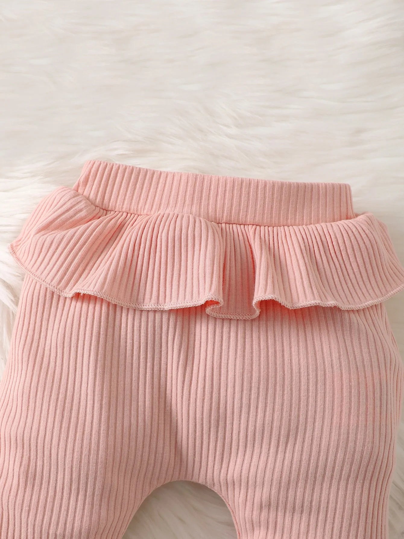 Spring And Autumn Baby Girl Ruffle Trim Outfit Set Ideal - BabyHaven