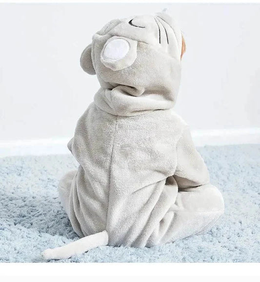 Penguin-themed baby jumpsuit for New Children's Day celebration.