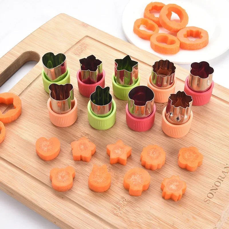3Pcs Baby Food Shape Cutter Cartoon Star Heart Moulds - BabyHaven