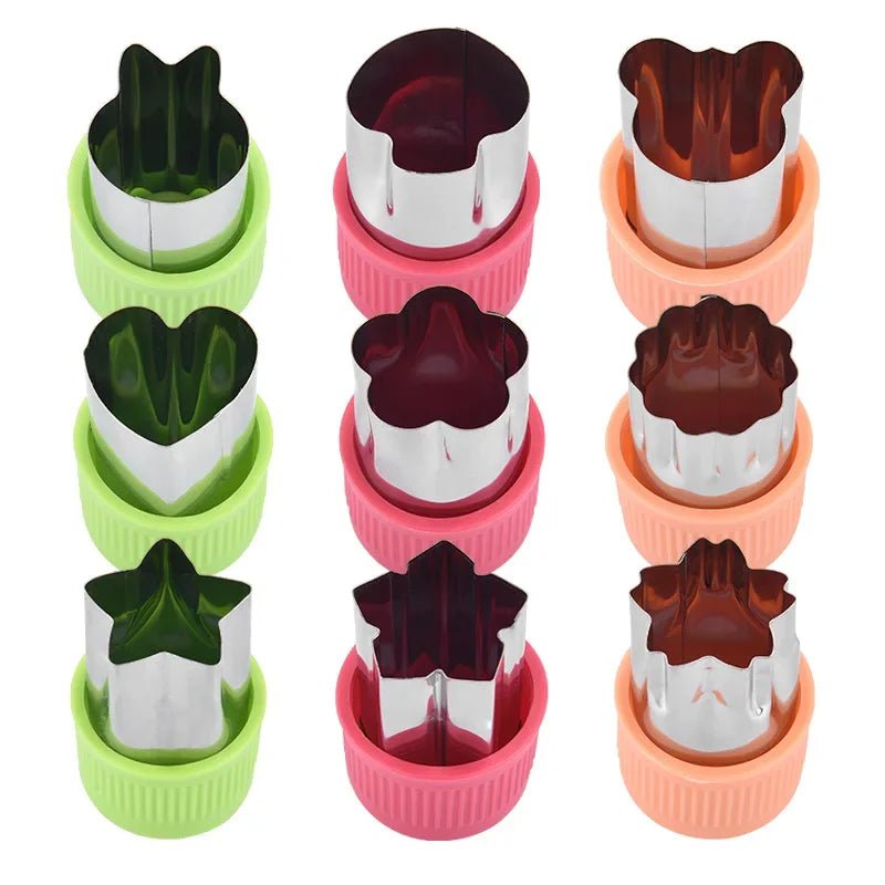 3Pcs Baby Food Shape Cutter Cartoon Star Heart Moulds - BabyHaven