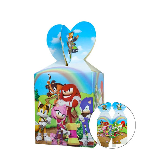 Cartoon Sonics Party Supplies Disposable Plates Tablecloth Cake Topper Banner for Kids Birthday Decor - BabyHaven