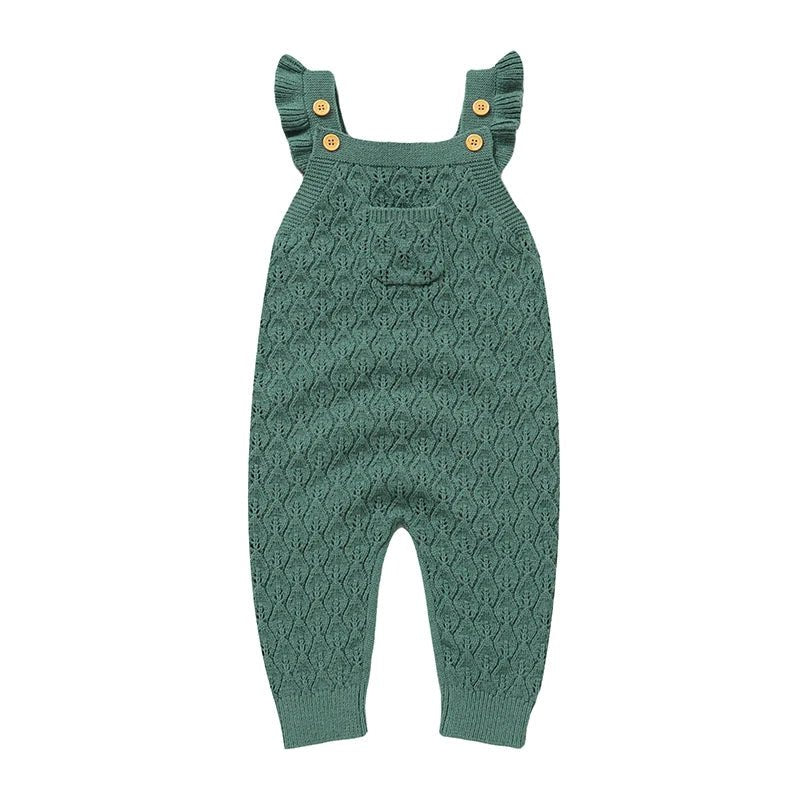 Baby Girls Knit Rompers Sleeveless One Piece Newborn Infant Solid Jumpsuits 0 - 18 Months Toddler Spring Autumn Outfits - BabyHaven