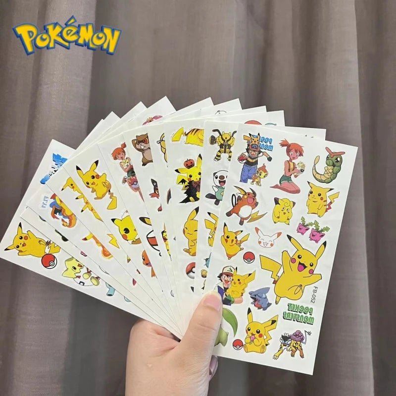 12pcs TAKARA TOMY Pikachu Tattoo Stickers Waterproof Gift - BabyHaven