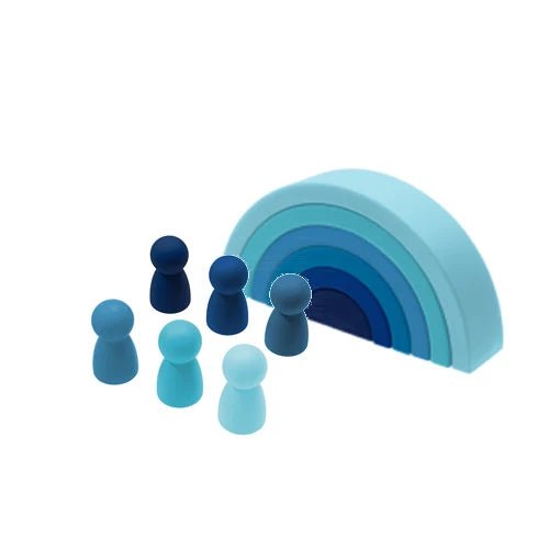 New 6 - 10pcs Baby Silicone Building Block BPA Free Rainbow Soft Block 3D Educational Montessori Toys Baby Teether Gifts - BabyHaven